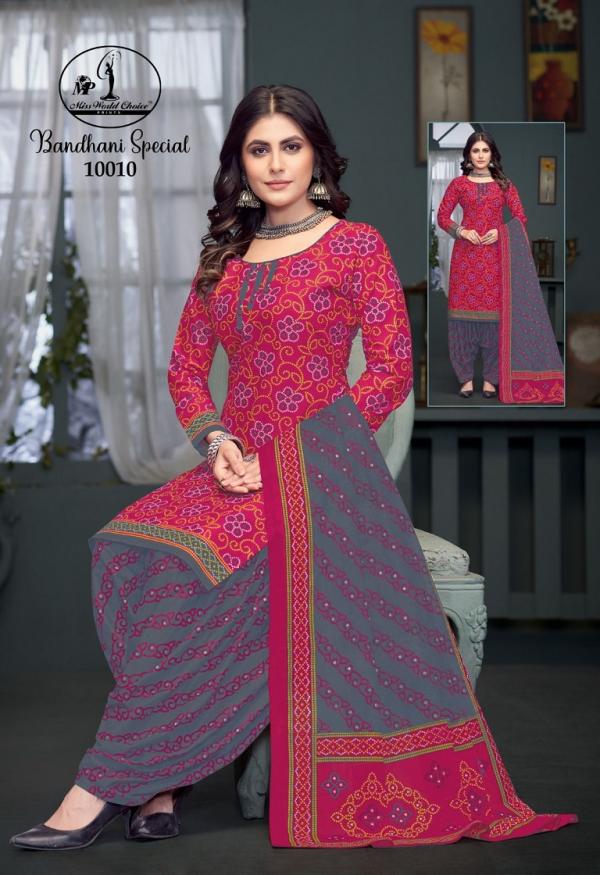 Miss World Bandhni Vol-10 – Dress Material